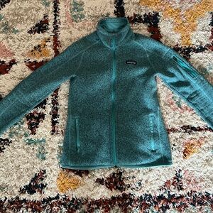 Women's Better Sweater Fleece Jacket. GUC. Size Small. Blue/green color.